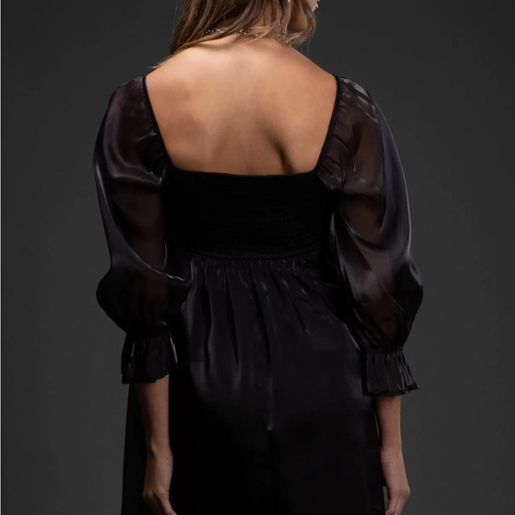 Thirty Thirty Seeing Stars Black Babydoll Dress S - Picture 2 of 8